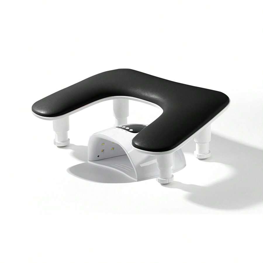 ibubu Upgrade Nail Arm Rest Height Adjustment U-Shaped Manicure Hand Rest Pillow Cushion Soft PU Leather Detachable Nail Art Hand Stand Holder Reposabrazos Para Manicura For Nails Tech - 黑色 - 查看 1