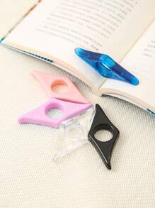 1pc Acrylic Thumb Book Holder Press Page Holder For Reading,School Supplies,Back To School - Multicolor - View 6