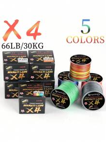 SOUGAYILANG 4 Strands Braided PE Fishing Line 109yds 18-66LB Abrasion Resistant Fishing Wire String Fishing Line For Saltwater & Freshwater