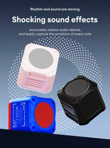 TRANSFORMERS TF-Y13 蓝牙音箱，TWS 联动，家庭卡拉 OK，大音量，环绕音质，户外/车载，便携式，超重低音，高品质音频，持久电池，迷你无线音箱 - 黑色 - 查看 4