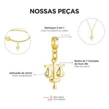 Work Semijoias 18k Gold Plated Law Symbol Charm - Ngôi sao - Xem 3