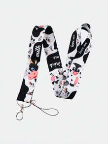 1 Stück Tier Leoparden Muster Zebra Muster Handyband Langes Band Süße Kuh Lanyard Schlüsselanhänger Kartenhalter Lanyard Auto Zubehör Taschenbehang Schule Tier Goth Y2k Taschenzubehör Lanyards mit ID Halter Auto Zubehör Taschenbehang