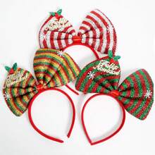 3/6 chiếc băng đô nơ Giáng sinh, thiết kế mới lạ màu sắc tươi sáng, trang trí ngày lễ, phụ kiện tiệc thích hợp cho Giáng sinh - Nhiều màu - Xem 7