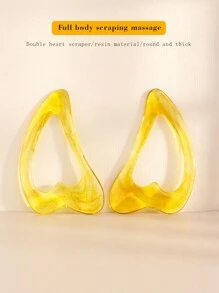 1 pieza Tabla de raspado facial de belleza, herramienta de masaje Gua Sha en forma de corazón triangular de resina transparente para desbloquear meridianos, relajación, opciones de multicolor