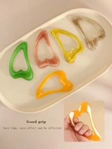 1 pieza Tabla de raspado facial de belleza, herramienta de masaje Gua Sha en forma de corazón triangular de resina transparente para desbloquear meridianos, relajación, opciones de multicolor