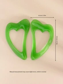 1 pieza Tabla de raspado facial de belleza, herramienta de masaje Gua Sha en forma de corazón triangular de resina transparente para desbloquear meridianos, relajación, opciones de multicolor