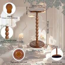 1 件现代简约木质边桌，适用于沙发或咖啡桌，独特的形状和实用的表面，非常适合打造舒适的家居装饰，咖啡角桌适合家居装饰、礼品、派对和季节性庆祝活动 - Natural Oak - 查看 12