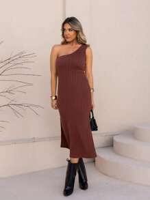 LONG MULE DRESS WITH LAME - Rỉ Nâu - Xem 2