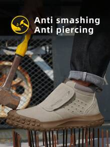 Unbreakable Steel Toe Piercing-Resistant Men's Safety Shoes - Khaki - View 6