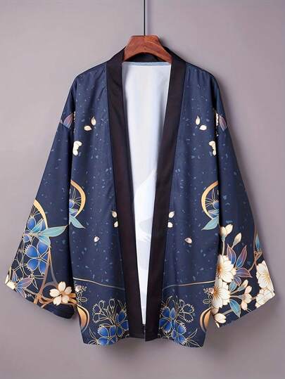 复古休闲宽松长袖罩衫上衣，中式汉服和服外套，原宿复古风外套，轻薄防晒外套