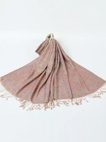 1 chiếc khăn choàng/khăn choàng trang trí tua rua đậu phộng dệt mới, vải, cho mùa xuân và mùa thu, phụ nữ mùa đông thu - Nhiều màu - Xem 4