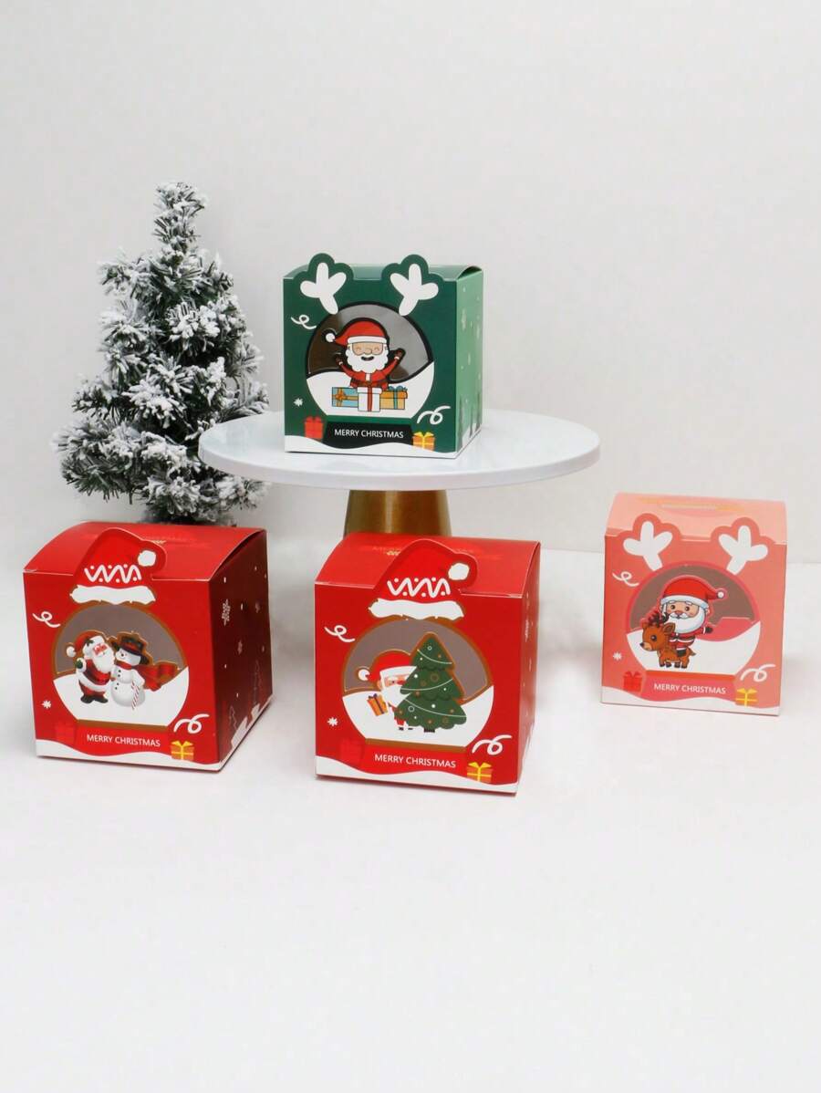 2pcs Christmas Apple Gift Box Wedding Party Gift Bags - Multicolor - View 1