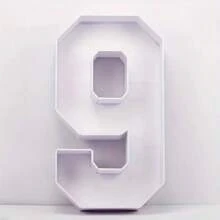 1 个大型马赛克 3D 数字气球框架，引人注目的马赛克数字框架，高度 2.3 英尺/3 英尺/4 英尺，适合 1 岁生日、1 周年纪念装饰，非常适合周年纪念/生日/庆祝活动 - 彩色 - 查看 40