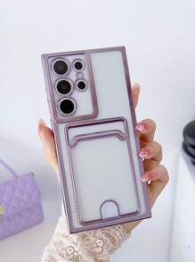1 ốp lưng điện thoại TPU mạ vàng hình thiên thần có khe đựng thẻ, tương thích với các dòng điện thoại , Apple, và Redmi. - Màu tím - Xem 1