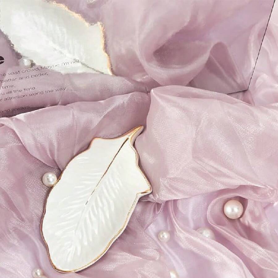 Ceramic Jewelry Tray, Cute Jewelry Dish Trinket Tray Home Bathroom