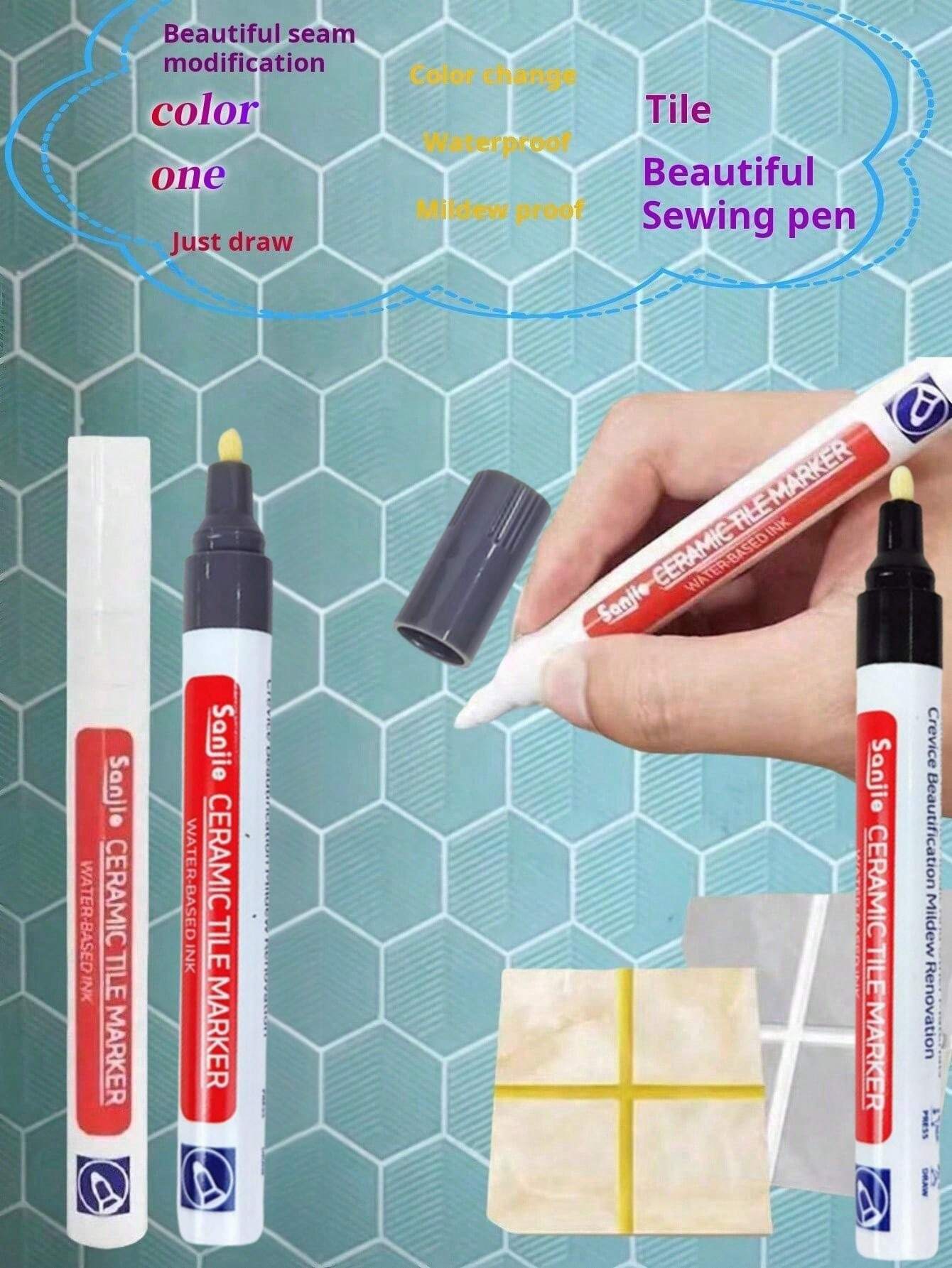 Tile Grout Pens, Wall And Floor Tile Crack Repair Pens, Marker Pens SHEIN