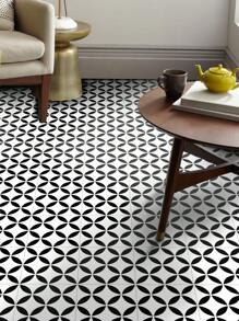 1 套 9 件几何简约印花自粘地板贴纸，北欧风格地板贴花。易于剥离和粘贴的乙烯基贴纸，厚实。适用于装饰客厅、厨房、浴室和卧室。（三种尺寸可供选择：5.9 英寸 / 7.87 英寸 / 11.81 英寸） - 彩色 - 查看 13