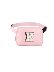 腰包，时尚斜挎腰包，配有可调节肩带，适合日常使用、户外、旅行、徒步旅行、慢跑、骑自行车、便携式设计、理想的礼物 - 粉色 - 查看 27