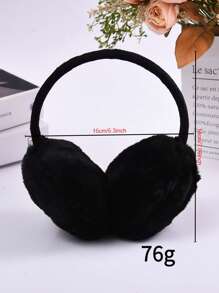 1 件经典纯色毛绒耳罩，加厚保暖内衬，保暖，适合秋冬季外出、学生和骑自行车 - 棕色 - 查看 5