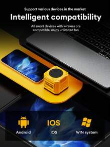 Loa Bluetooth  TF-Y13, Kết nối TWS, Karaoke, Sử dụng tại nhà, Âm lượng lớn, Âm thanh vòm, Ngoài trời/Ô tô, Di động, Siêu trầm, Âm thanh chất lượng cao, Thời gian chờ cực dài, Loa mini không dây - Màu vàng - Xem 9