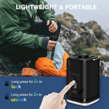 Portable Mini Air Pump Rechargeable Camping For Air Bed Mattress And Kayak USB - 黑色 - 查看 5