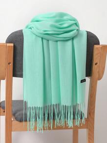 经典女士纯色流苏时尚保暖围巾，休闲可爱优雅街头富丽堂皇商务派对涤纶柔软围巾，适合所有季节冬季秋季