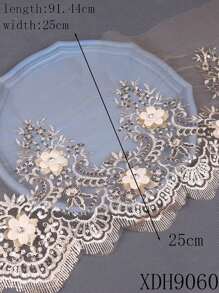 Dòng ren xương rộng cổ điển - Thêu lưới ren, Kim sa pha lê, Dây thừng mềm, Chỉ kim loại, Dùng để may quần áo, váy, rèm cửa, khăn trải bàn và phụ kiện DIY - nhiều màu - Xem 24