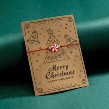 1 件圣诞合金驯鹿、圣诞老人、圣诞树、雪花、糖果针织手链吊坠，适合圣诞节佩戴或作为送给女朋友/最好的朋友的礼物 - 糖果手鍊 - 查看 1