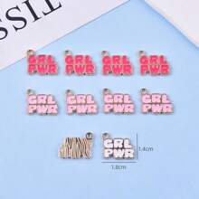 10Pcs Gold Plated Enamel Power Charms Pendant For Jewelry Making Earrings Bracelet Necklace Accessories DIY