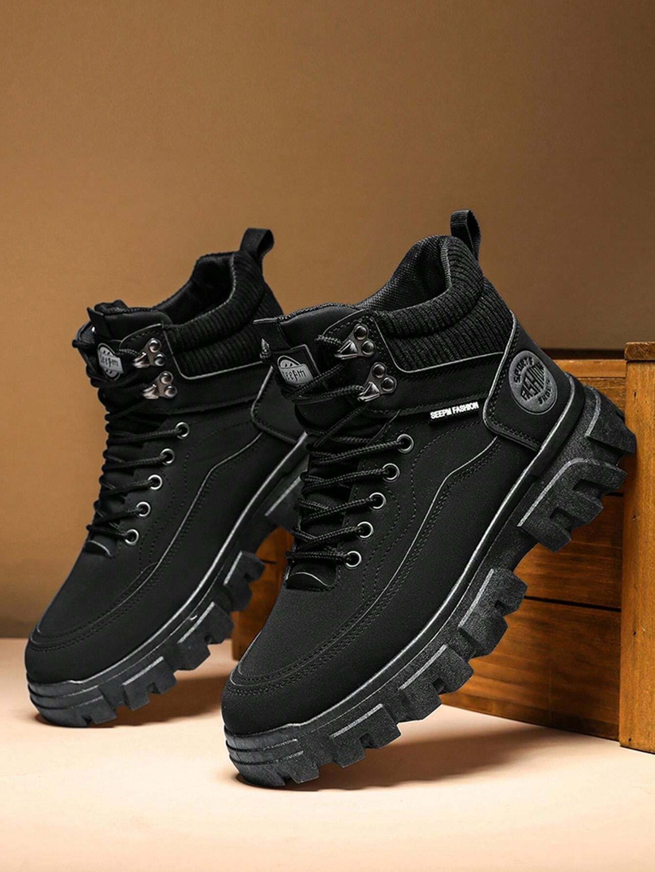 HighTop Men's Boots, Thick Sole AntiSlip Outdoor Work Safety Boots