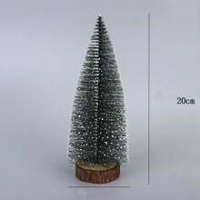 1 件/3 件圣诞装饰植绒桌面圣诞树，积雪覆盖的松树圣诞饰品