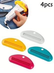 4 dụng cụ bóp kem đánh răng - Dụng cụ bóp bằng nhựa đơn giản và tiện lợi, dụng cụ bóp tuýp kem đánh răng thích hợp cho gia đình và du lịch (4 màu ngẫu nhiên) - Nhiều màu - Xem 1