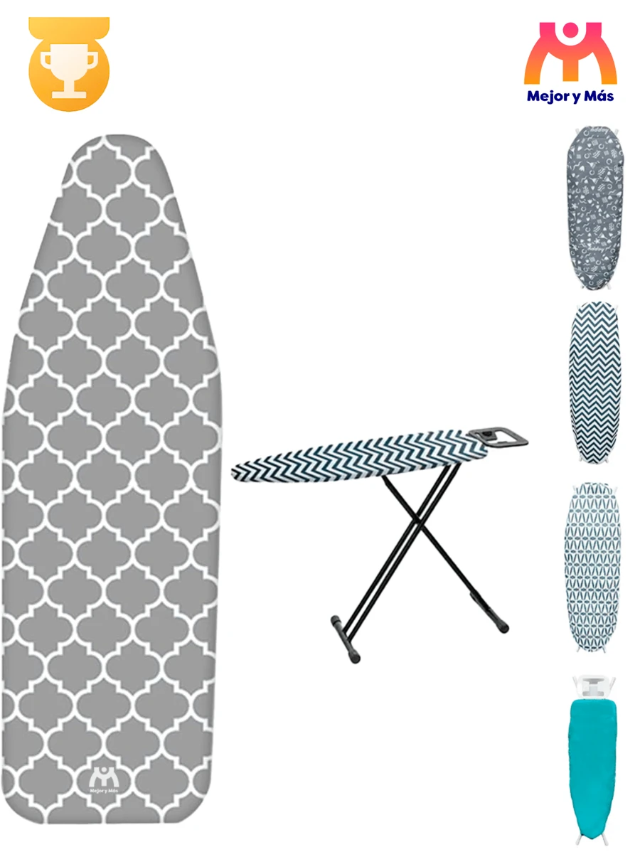 Better and more Funda para burro de planchar, Funda para tabla de planchar, cobertor tabla de planchar, de alta resistencia. Mejor y Más - 125x40 cm - Ver 1