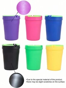 1pc Glow In The Dark Car Ashtray Cigarette Self-Extinguishing Cup Car Ash Holder Portable Truck Home Office PORTABLE ASHTRAY