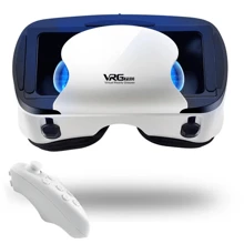 1Pcs VR Headset With Controller Adjustable 3D VR Glasses Virtual Reality Headset HD Blu-Ray Eye Protected Support 5-7 Inch For Phone/Android - 白色 - 查看 1