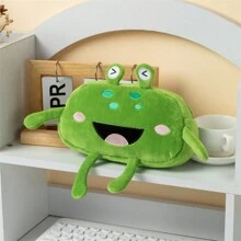 1 Peça Estojo de Lápis de Pelúcia de Bocuda Engraçada e Excêntrica em Forma de Sapo, Bolsa de Papelaria de Grande Capacidade com Design Fofo, para Organização de Mesa de Estudantes de Ensino Médio/Faculdade - Multicolorido - Visão 4
