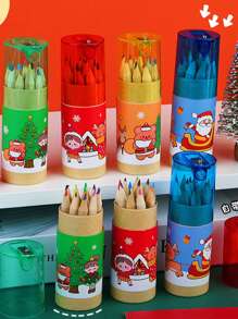 1 Bộ (12 Màu) Bút Chì Màu Giáng Sinh Sáng Tạo Màu Ngẫu Nhiên, Bút Chì Vẽ Cho Học Sinh Mẫu Giáo Và Tiểu Học Cho Bé Trai Và Bé Gái, Giải Thưởng Và Quà Tặng Giáng Sinh - Nhiều màu - Xem 10