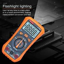 NJTY NJTY S18D Digital Multimeter, 6000 Counts, AUTO Range, True , Digital Electrician Tools, Temperature Measurement, Voltmeter Tester, Current Resistance, On-Off Diode, Resistance, Capacitance, NCV Function, (Battery Not Included)