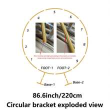 1pc Metal Balloon Arch Frame, Available In 1.5m/1.8m/2m/2.2m/2.5m Circular Arch, Suitable For Wedding Backdrops, Anniversary Celebrations, Bridal Showers, Graduation Ceremonies, Holiday Parties, Balloon & Floral Decor (Gold) - Gold - View 16