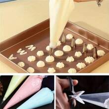 100pcs Disposable Piping Bags For Cake Decorating - Perfect For Icing, Frosting & Cookies - Essential Baking Tools & Kitchen Accessories Back To School - Transparent - View 3