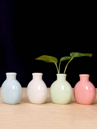 1st liten platt rund blomvas dekoration för skrivbordet