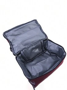 宽敞的防水保温午餐袋 - 双层保温便当盒手提袋，适合露营和野餐，耐用，可手洗 - 彩色 - 查看 9