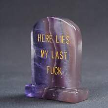 Decoración de lápida de cristal natural tallada a mano, artesanía de cristal creativa, el mejor regalo - Multicolor - Ver 5