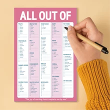 2 Pcs All Out Of Grocery List Magnet Pad For Fridge, Shopping List Notepad For Fridge Magnets With Magnetic Back Funny Grocery List Planner Notepad To Do List For Fridge Locker - 粉色 - 查看 3