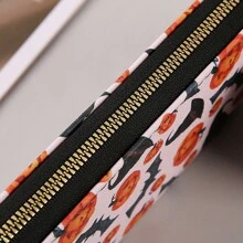 独特的 IC 风格长款钱包 - 拉链卡夹手拿包零钱包带安全封条适合日常使用万圣节主题配件生日礼物 Y2K 感恩节 - 彩色 - 查看 5