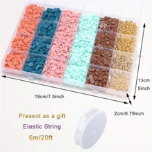 3200 hạt đất sét mềm phong cách Bohemian dùng làm đồ trang sức, dùng làm vòng tay tình bạn, hoa tai và nhiều đồ trang trí DIY khác - Nhiều màu - Xem 2
