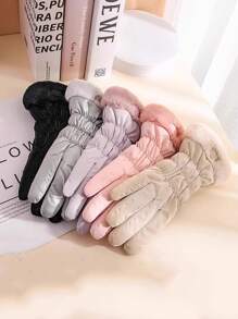 Women's Gloves, Winter Warm Thickened Waterproof Windproof Touch Screen Motorcycle Riding Gloves - Multicolor - View 8