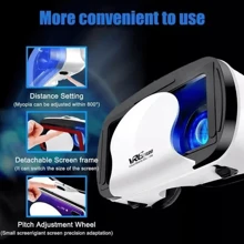 1Pcs VR Headset With Controller Adjustable 3D VR Glasses Virtual Reality Headset HD Blu-Ray Eye Protected Support 5-7 Inch For Phone/Android - 白色 - 查看 8