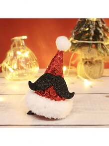 1 件圣诞毛绒小帽子发夹，适合女孩、发饰、摄影表演道具、圣诞节节日派对用品，适合化妆舞会，是 Y2k 护肤品哥特旅行必需品笔饰品汗衫发刷的理想礼物选择 - 彩色 - 查看 8