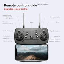 E99 K3 Professional Dual Camera Drone, 6-8 Minutes Single Battery Life, Remote Control, Height Retention, USB Charging, Lithium Polymer Battery, Ideal Holiday Gift For Indoor And Outdoor Entertainment - 黑色 - 查看 7